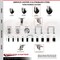 Service Caster 4 Inch 316SS Hard Rubber Wheel Swivel 1-3/4 Inch Stem Caster Set Lock Brake SCC SCC-SS316TTLEX20S414-HRS-134-4 - alternate 2